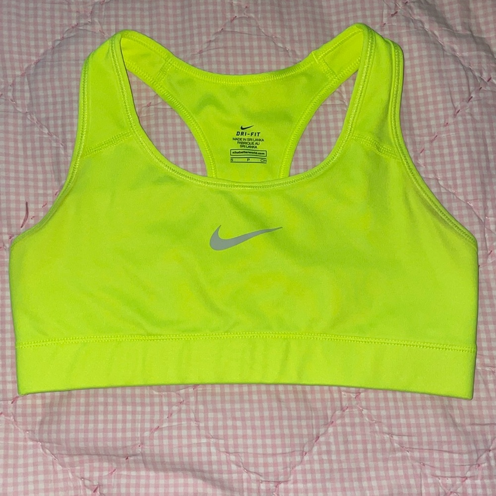 Nike Neon Yellow Sports Bra